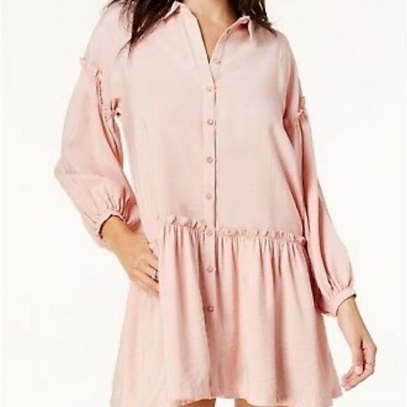 Free People Easy Street Mini Dress Dusty Pink, Size XS. - Picture 1 of 8